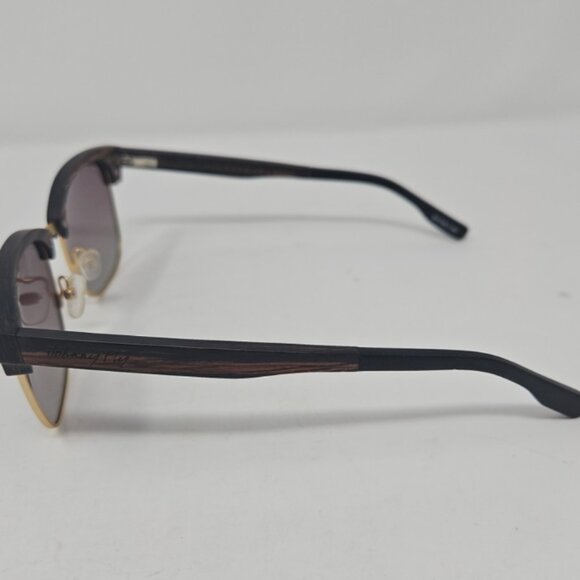 Johnny Fly Wood Rim & Steel Aviator HUGHES Polarized Sunglasses + Case 53/18/140 main image 6